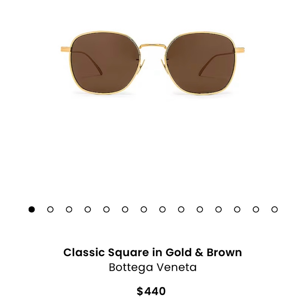 Bottega Veneta Classic Square Sunglasses NWT